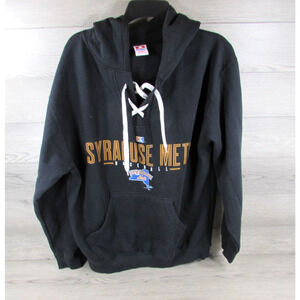 Syracuse Mets Hoodie Sweatshirt Size Medium Black Dodger Brand